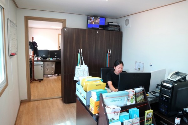 양평 물소리길 관리를 담당하는 헬스투어 협동조합 사무실