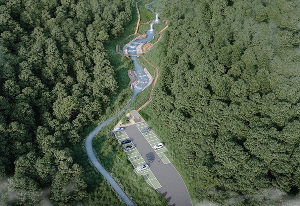 물통골 폭포 조감도 (사진제공 장성군청)