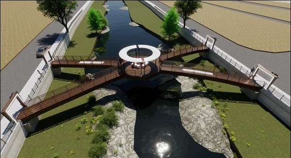 고창군, 고창천 인도교 조감도. 고창군 제공