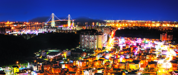 광양만 야경. 광양시 제공